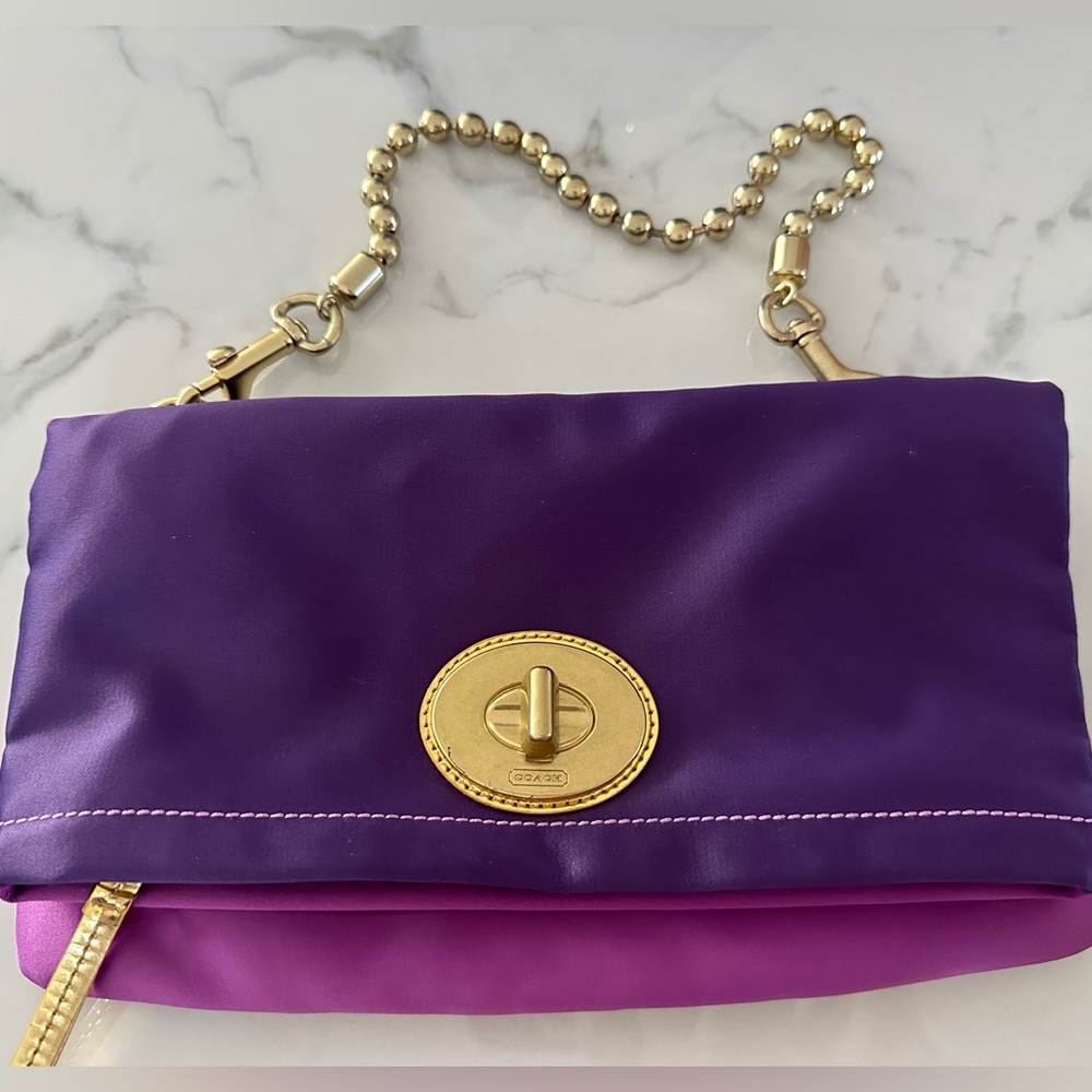 Coach Satin Clutch NEW